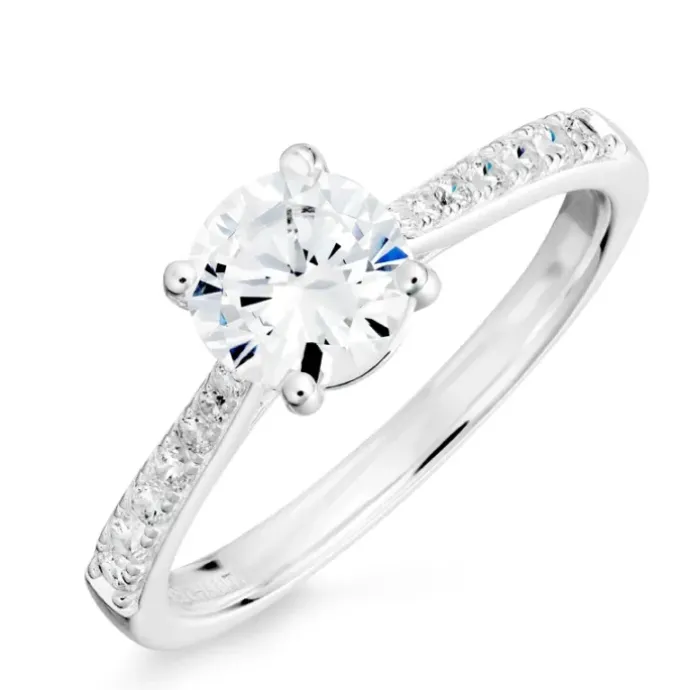 Zirkon ring i sølv