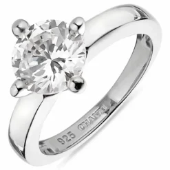 Zirkon ring i sølv