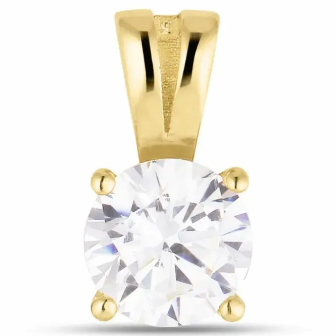 Zirkon vedhæng i 8 karat guld