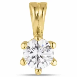 Zirkon vedhæng i 8 karat guld