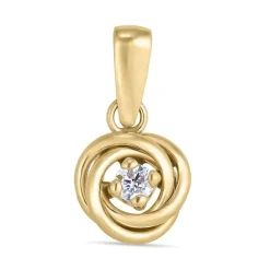 Zirkon vedhæng i 8 karat guld